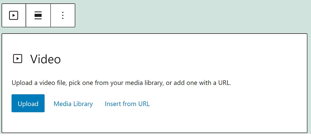 ตัวเลือกบล็อกวิดีโอ WordPress