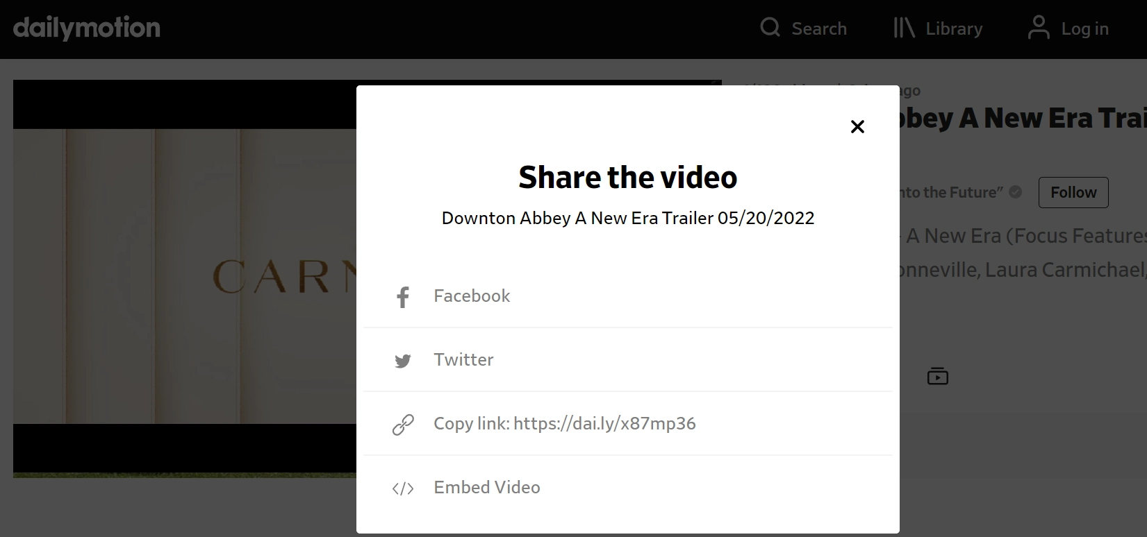 แชร์วิดีโอ Dailymotion