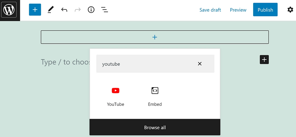 การแทรกบล็อก YouTube