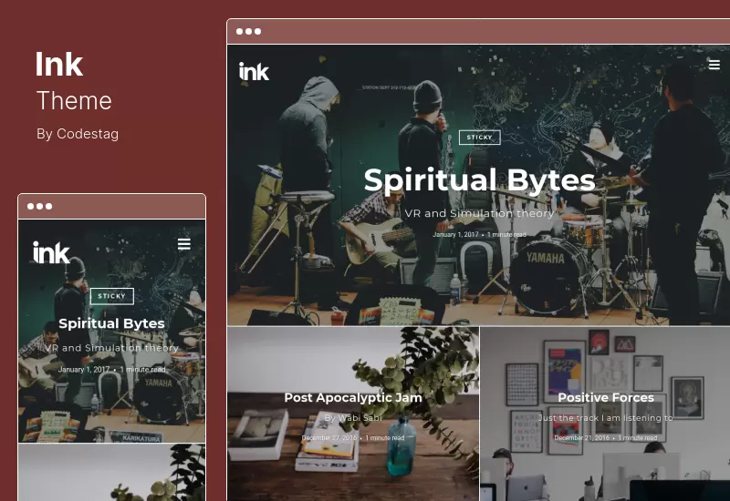ธีมหมึก - ธีมบล็อก WordPress เพื่อบอกเล่าเรื่องราว