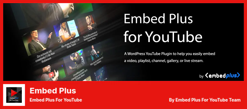ปลั๊กอิน Embed Plus - Embed Plus สำหรับ YouTube