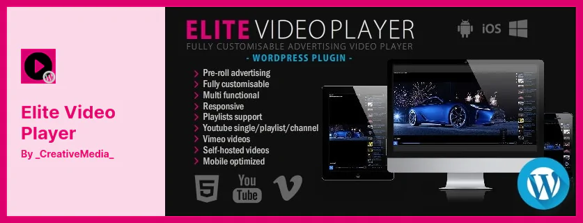 ปลั๊กอิน Elite Video Player - ปลั๊กอิน WordPress Video Player