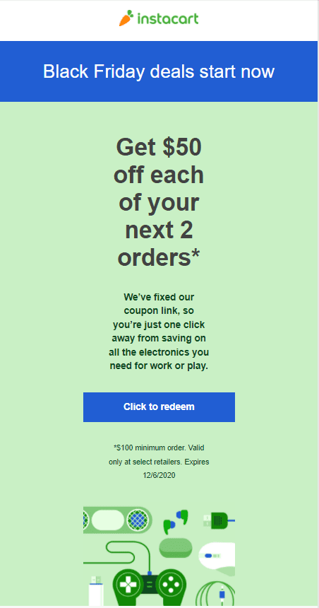 عرض Instacart BF