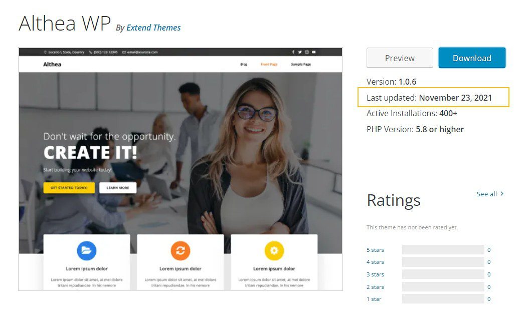 อัพเดตธีม WordPress