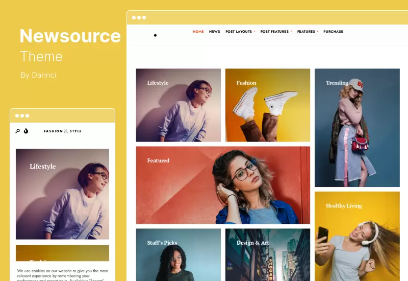 Newsource Theme - นิตยสารบล็อก MultiConcept