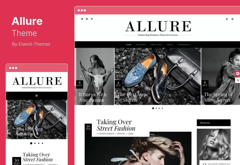 ธีม Allure - ธีมบล็อกแฟชั่นความงาม