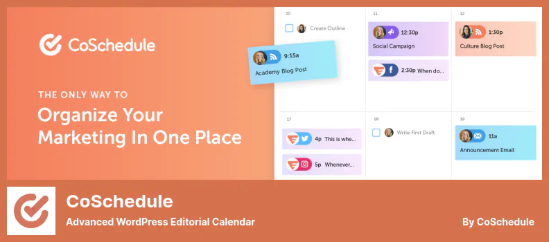 Complemento CoSchedule - Calendario editorial avanzado de WordPress