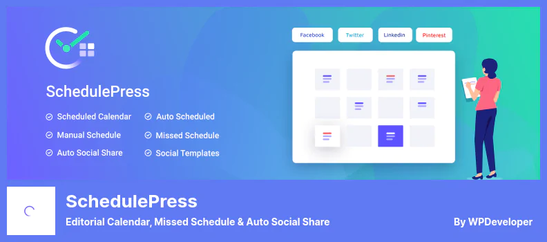 Complemento SchedulePress - Calendario editorial, horario perdido y Auto Social Share