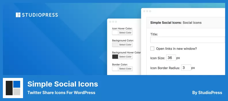 Complemento de iconos sociales simples - Iconos para compartir en Twitter para WordPress