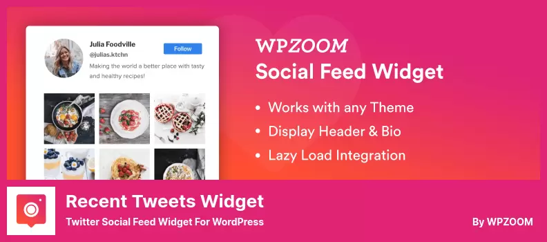 Complemento de widget de Tweets recientes - Widget de feed social de Twitter para WordPress