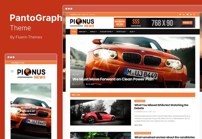 PantoGraph Theme - Tema de WordPress para revista de periódicos