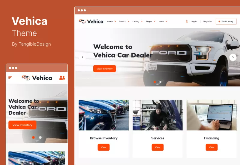Vehica Theme - Tema de WordPress para listados de automóviles de concesionarios de automóviles