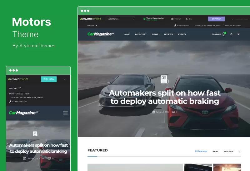 Motors Theme - Tema de WordPress para concesionarios de automóviles y listados de alquileres