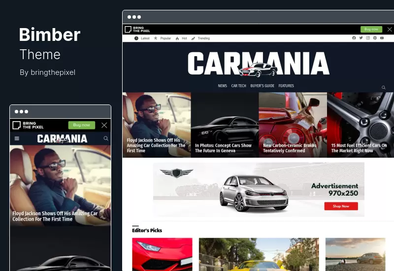 Bimber Theme - Tema de WordPress para revista viral