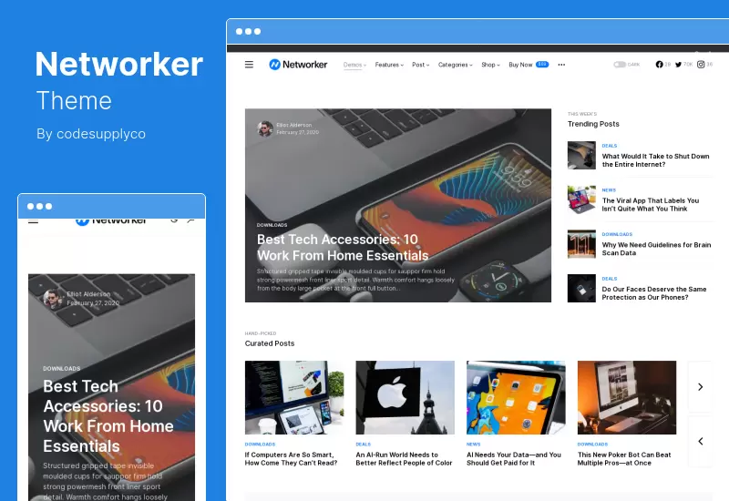 Tema Networker - Tema de WordPress para noticias tecnológicas