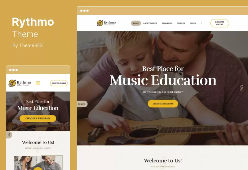 Rythmo Theme - Tema de WordPress para la escuela de música y artes