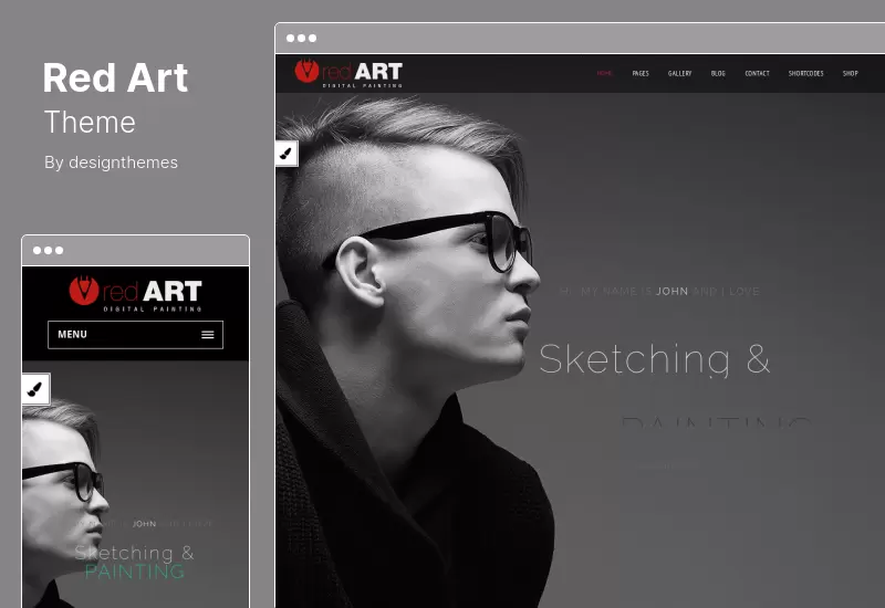 Red Art Theme - Tema de WordPress para portafolio de artistas