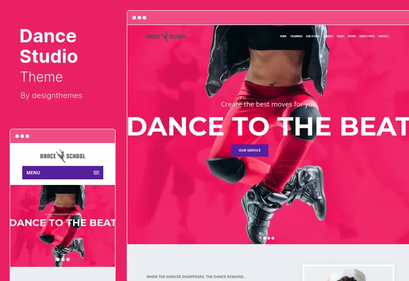 Dance Studio Theme - Tema de WordPress para escuela de arte y música