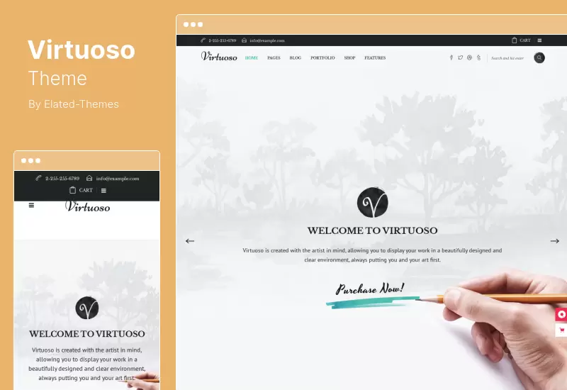 Tema Virtuoso - Tema Responsivo de WordPress para Artistas