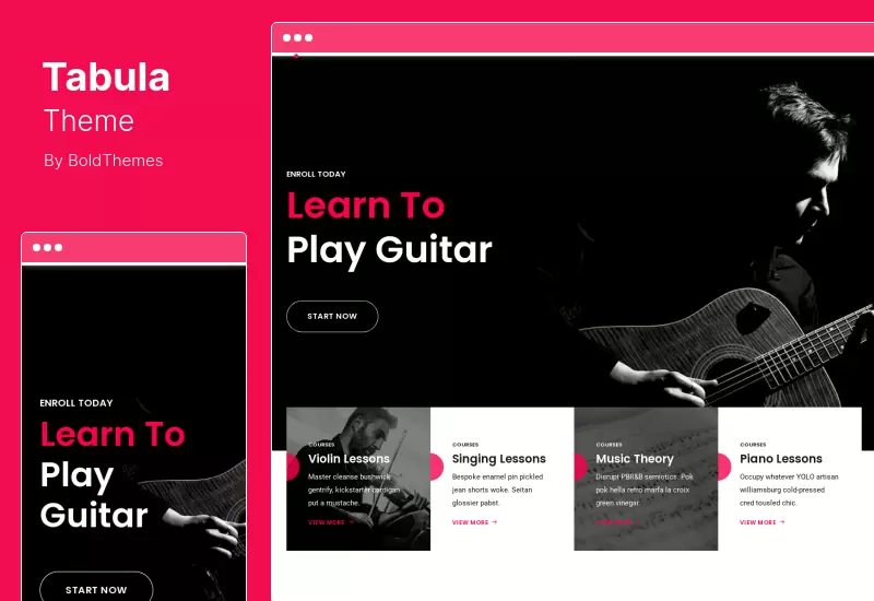 Tabula Theme - Tema de WordPress para escuela de idiomas de arte y música