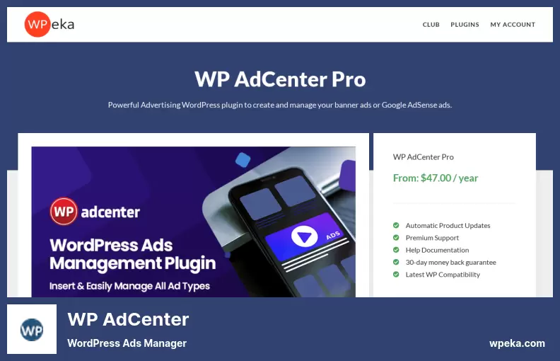 WP AdCenter-Plug-in – WordPress-Anzeigenmanager