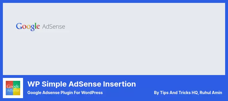 WP Simple AdSense Insertion Plugin - Google Adsense Plugin für WordPress