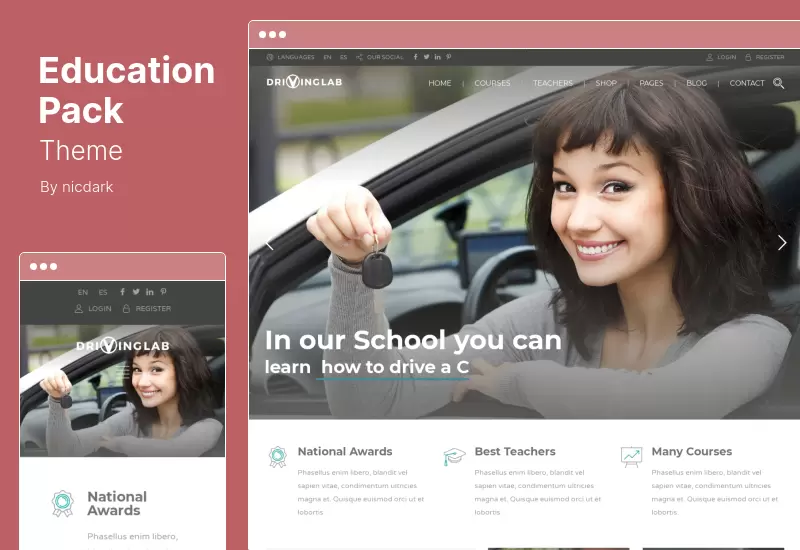 Tema del paquete educativo - Tema educativo de WordPress