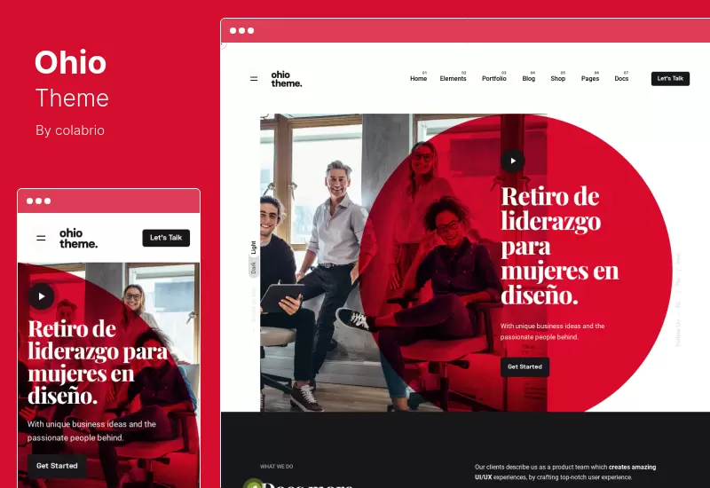 Tema de Ohio - Tema de WordPress para agencias de portafolios creativos