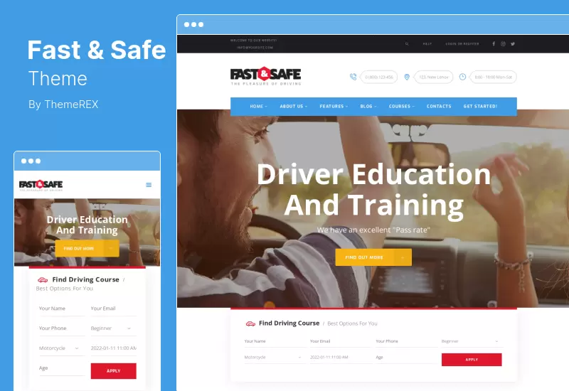 Tema rápido y seguro - Tema de WordPress para autoescuela