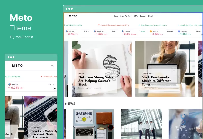 Meto Theme - Tema de WordPress para revista y blog financiero