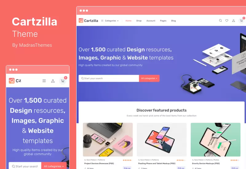 Cartzilla Theme - Tema de WordPress para tienda de comestibles de Digital Marketplace