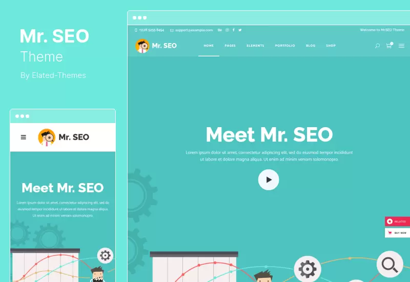 Mr. SEO Theme - หน่วยงานการตลาดโซเชียลมีเดีย WordPress Theme