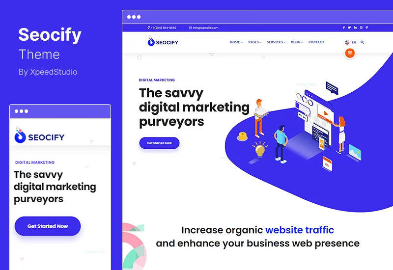 ธีม Seocify - SEO Digital Marketing Agency ที่ปรึกษา WordPress Theme
