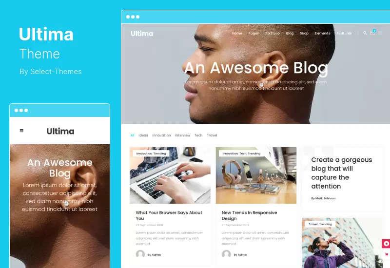 Ultima Theme - หน่วยงานการตลาดดิจิทัล WordPress Theme