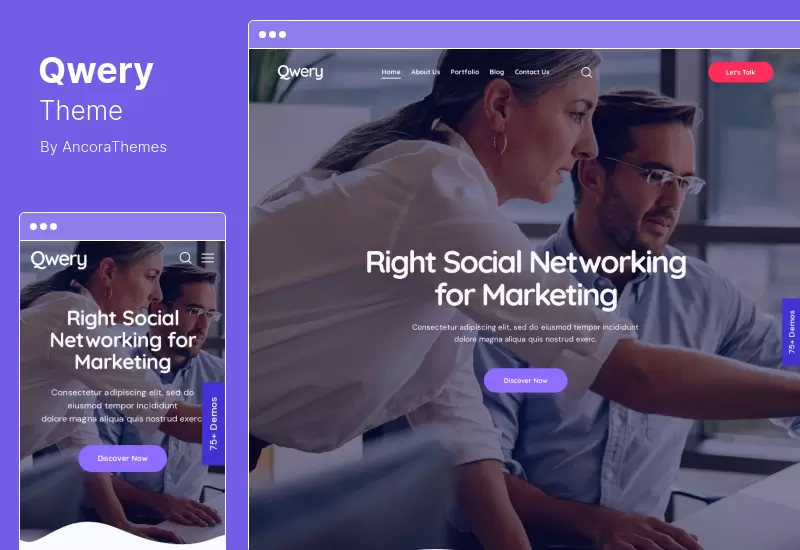 ธีม Qwery - ธีม WordPress ธุรกิจ RTL อเนกประสงค์