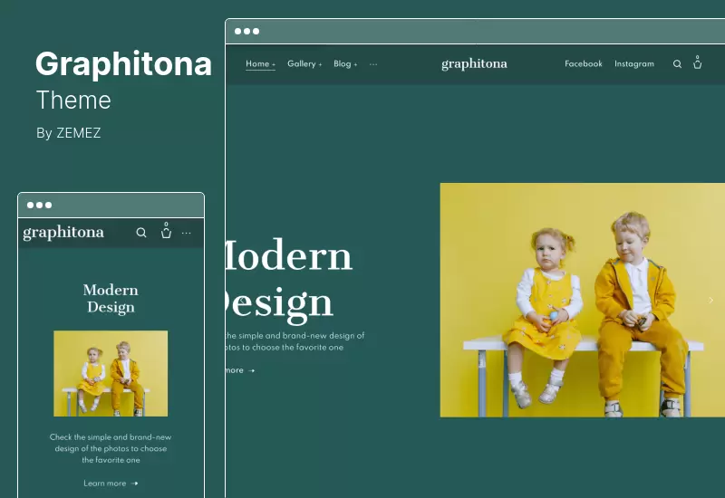 Tema Graphitona - Tema de WordPress para la galería de fotos de la cartera