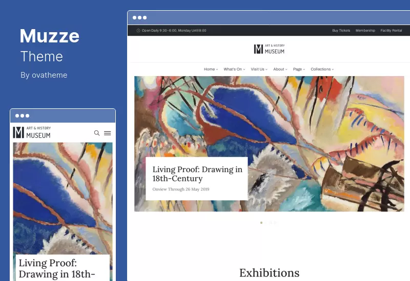 Muzze Theme - Tema de WordPress para exposiciones de museos y galerías de arte