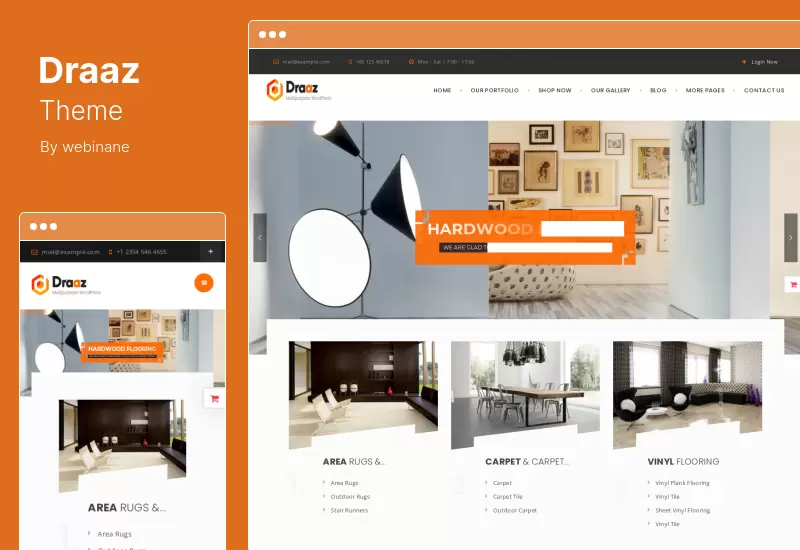 Draaz Theme - Tema de WordPress para negocios multipropósito para pisos