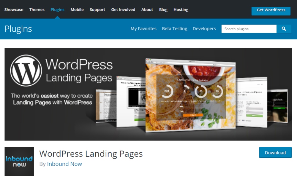 wordpress-landing-pages -captura de pantalla