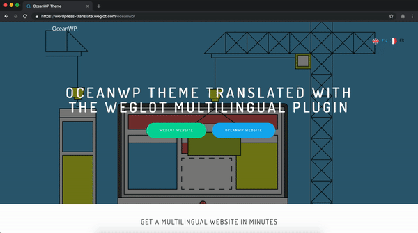 Oceanwp แปลด้วย Weglot