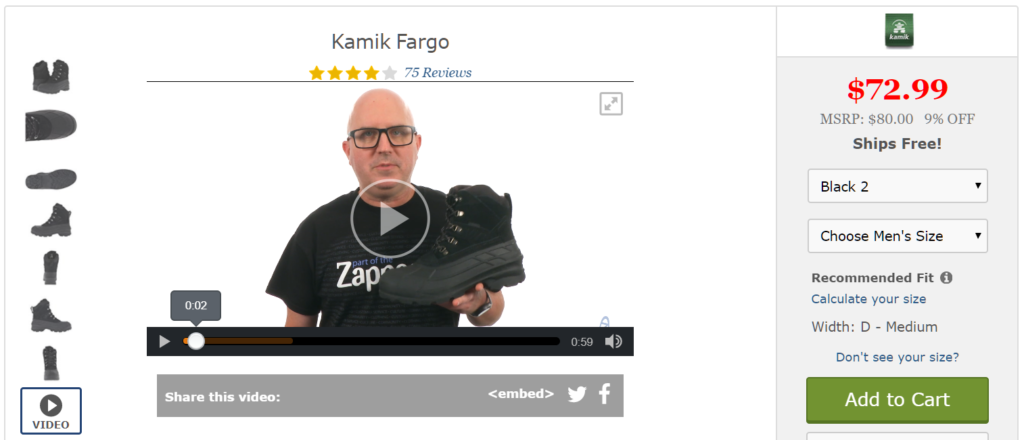 zappos วิดีโอ