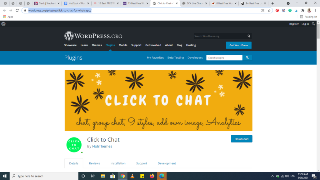complementos de chat de wordpress haga clic para chatear