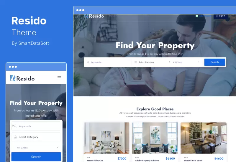 ธีม Resido - ธีม WordPress อสังหาริมทรัพย์