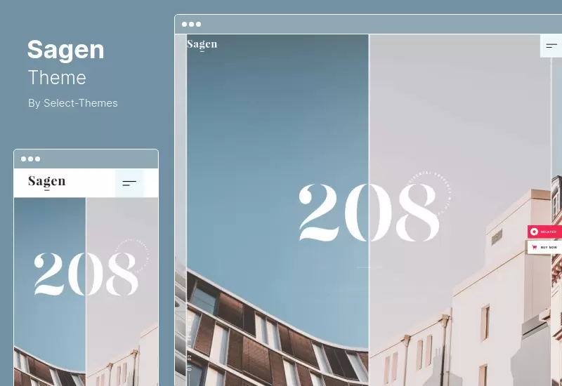 ธีม Sagen - อพาร์ทเมนต์เดี่ยว คอมเพล็กซ์ WordPress Theme