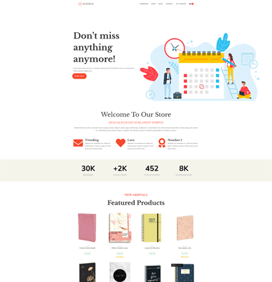 ภาพตัวอย่างเทมเพลต Ocean WordPress สำหรับ Gutenberg