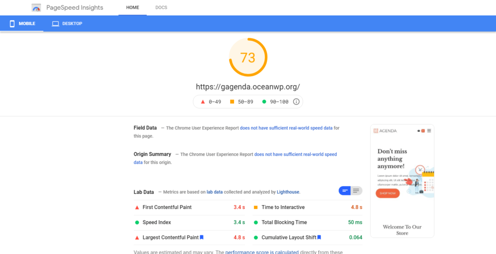 elementor vs gutenberg: การเปรียบเทียบความเร็วของหน้า Google - เว็บไซต์ของ gutenberg