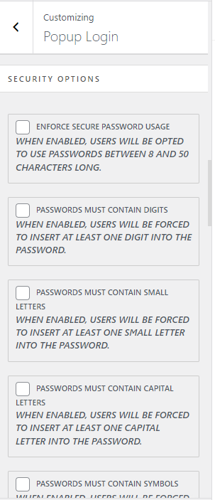 Complemento Ocean Popup Login: vista previa de las nuevas funciones de seguridad