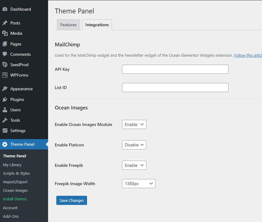 Actualización de OceanWP: vista previa de la nueva importación directa de imágenes y cómo aplicar la configuración de imagen