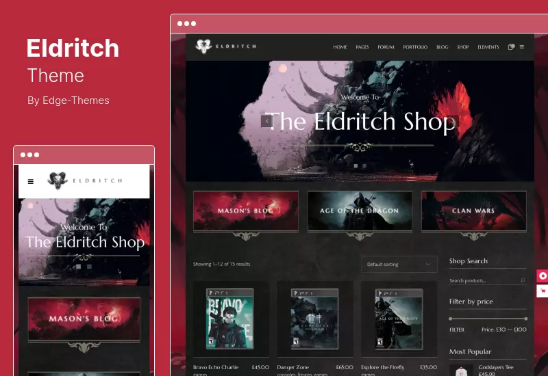 Eldritchテーマ-EpicGamingeSportsWordPressテーマ