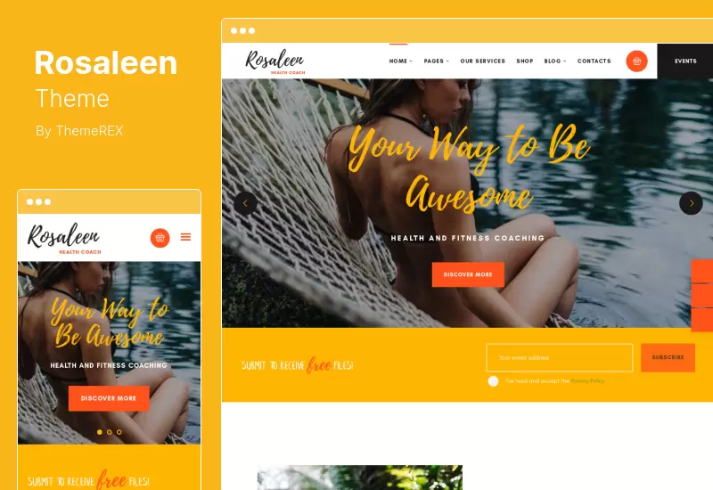 Rosaleen Theme - Tema de WordPress para entrenadores de salud y motivación de oradores